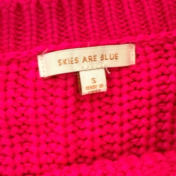 NWOT Women’s Knit Fuscia Pink Knit Sweater - Size Small - Picture 4 of 4